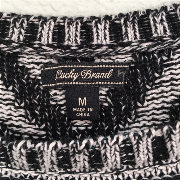 Lucky Brand Geometric Aztec Knit Pullover Sweater - Picture 6 of 7